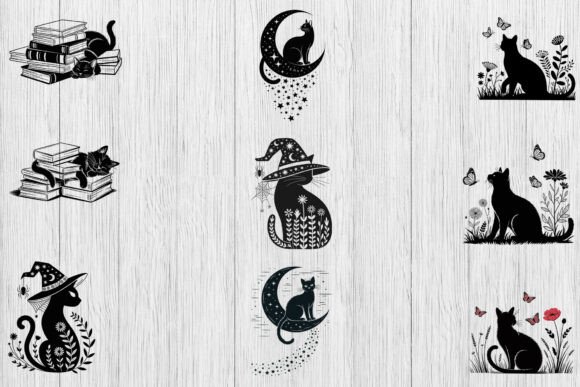Cat SVG Bundle for Crafts and Halloween Graphics