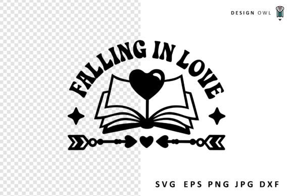 Falling in Love - Book SVG for Crafts and Graphics