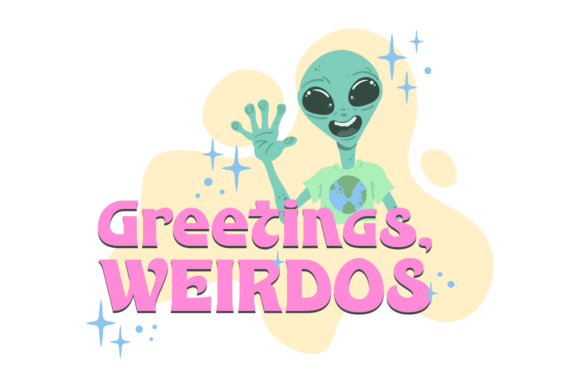 Graphics for Crafts: Greetings Weirdos SVG