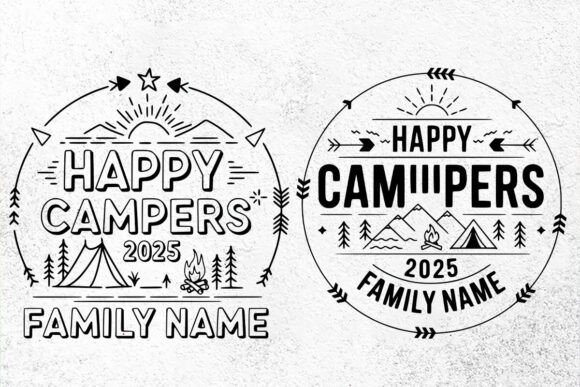 Happy Camper 2025 SVG for Crafts and Graphics
