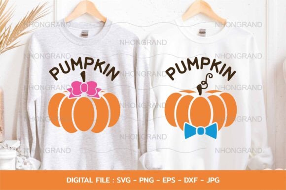 He Pumpkin She Pumpkin Graphics for Crafts