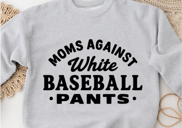 Moms Against White Baseball Pants Svg for Crafts and Graphics
