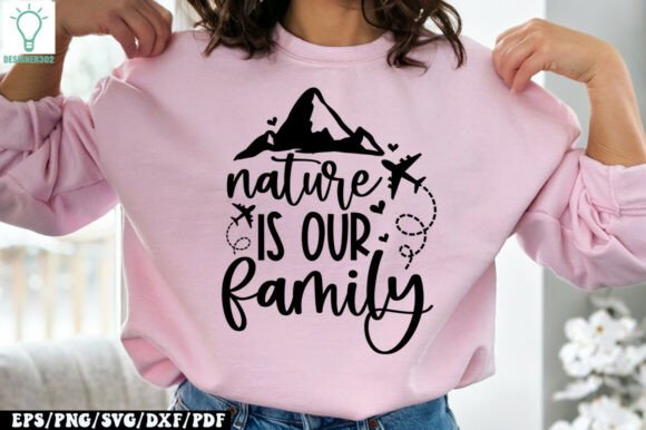 Nature is Our Family SVG for Crafts and Graphics